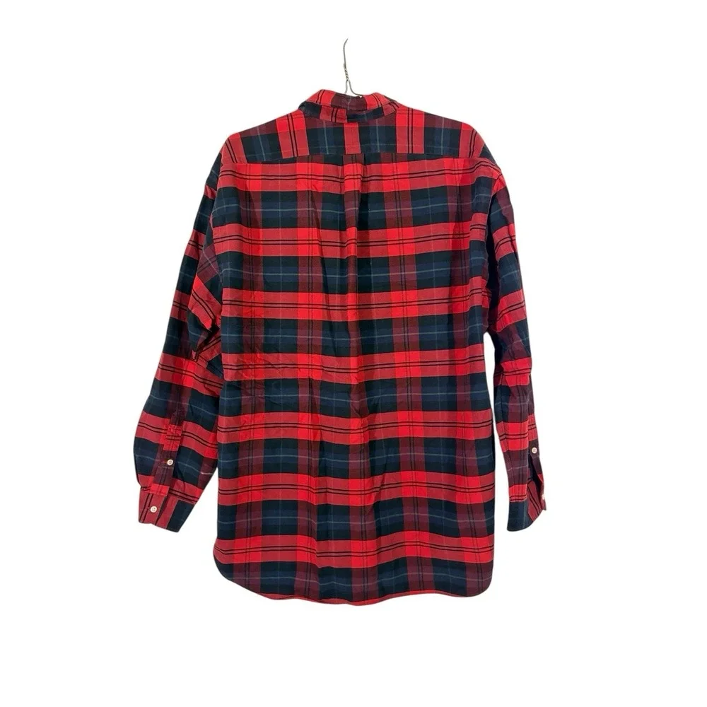 Ralph Lauren Blake Shirt Mens XXL Red‎ Plaid Button Down Long Sleeve Bear 90s